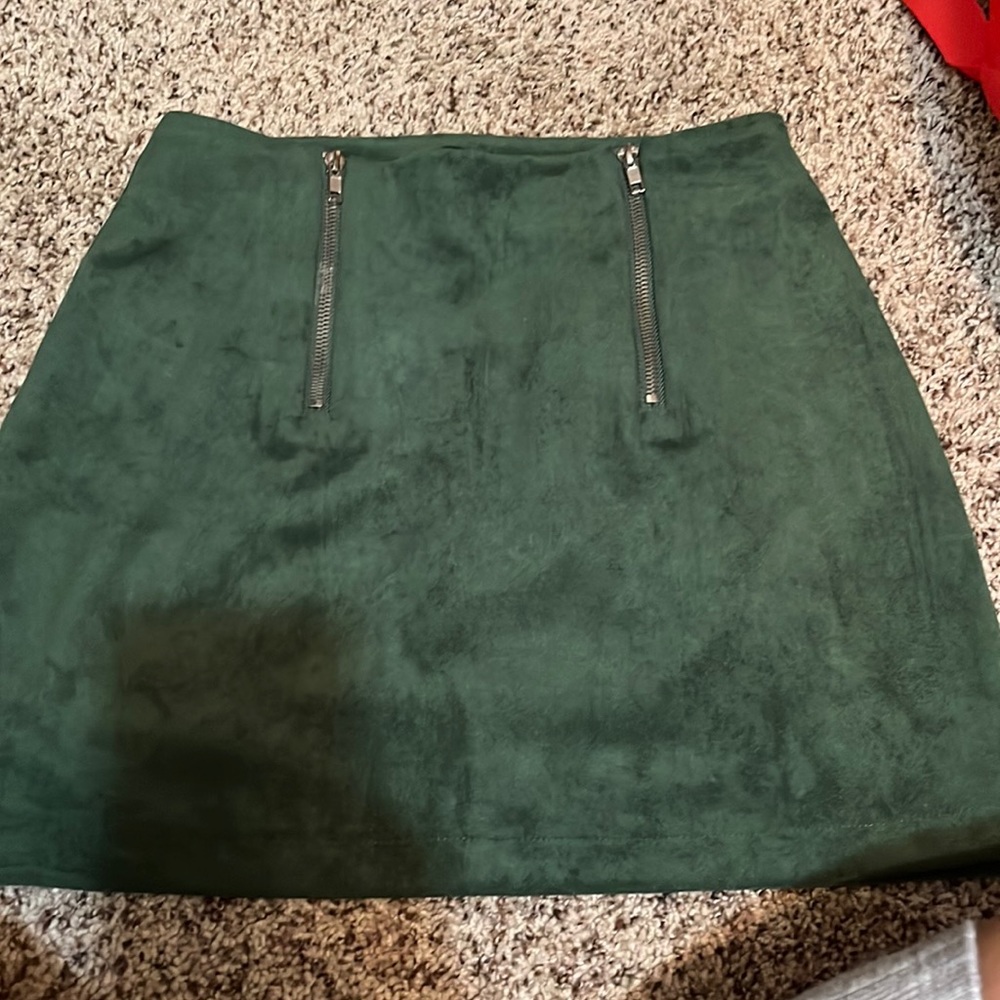 Suade mini skirt
